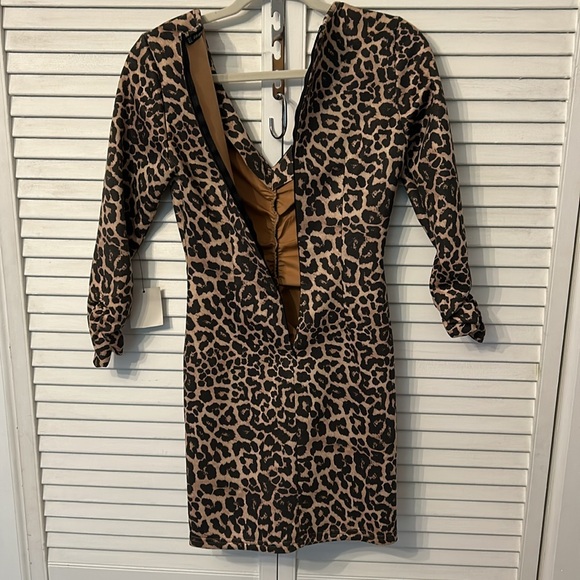 Zara Cheetah Print Mini Dress Size Small NWT - Picture 8 of 11